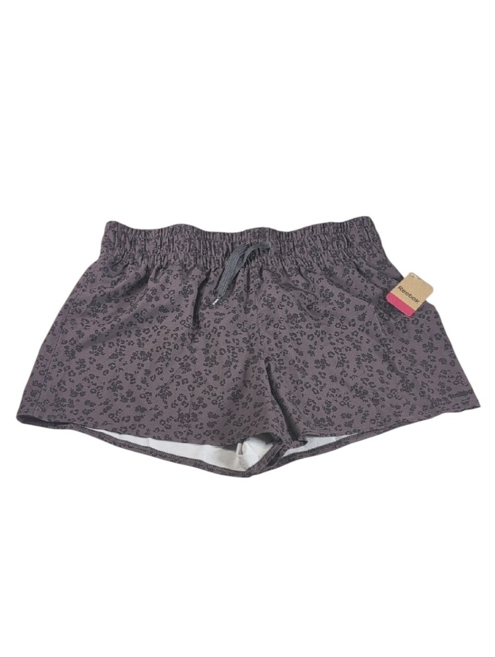 Reebok Women's Charcoal Animal Print Shorts Size Large